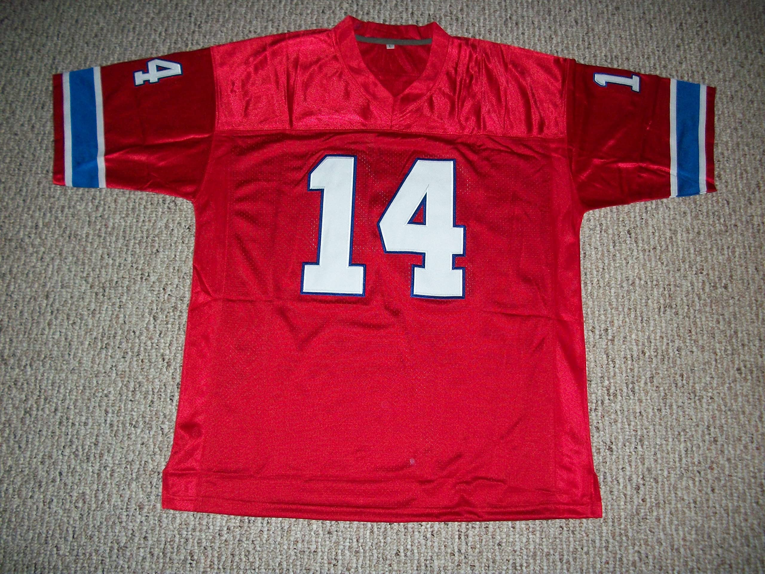 Amazon.com: Steve Grogan Jersey #14 New England Custom Stitched